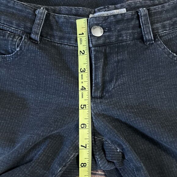 Alice & Olivia Jeans Womens 2 Black Denim Jean Skinny Low Rise Dark Wash W/flaw - Picture 4 of 8